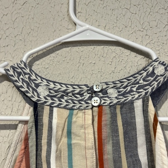 THML multi color striped cotton halter sleeveless dress size medium - Picture 5 of 11